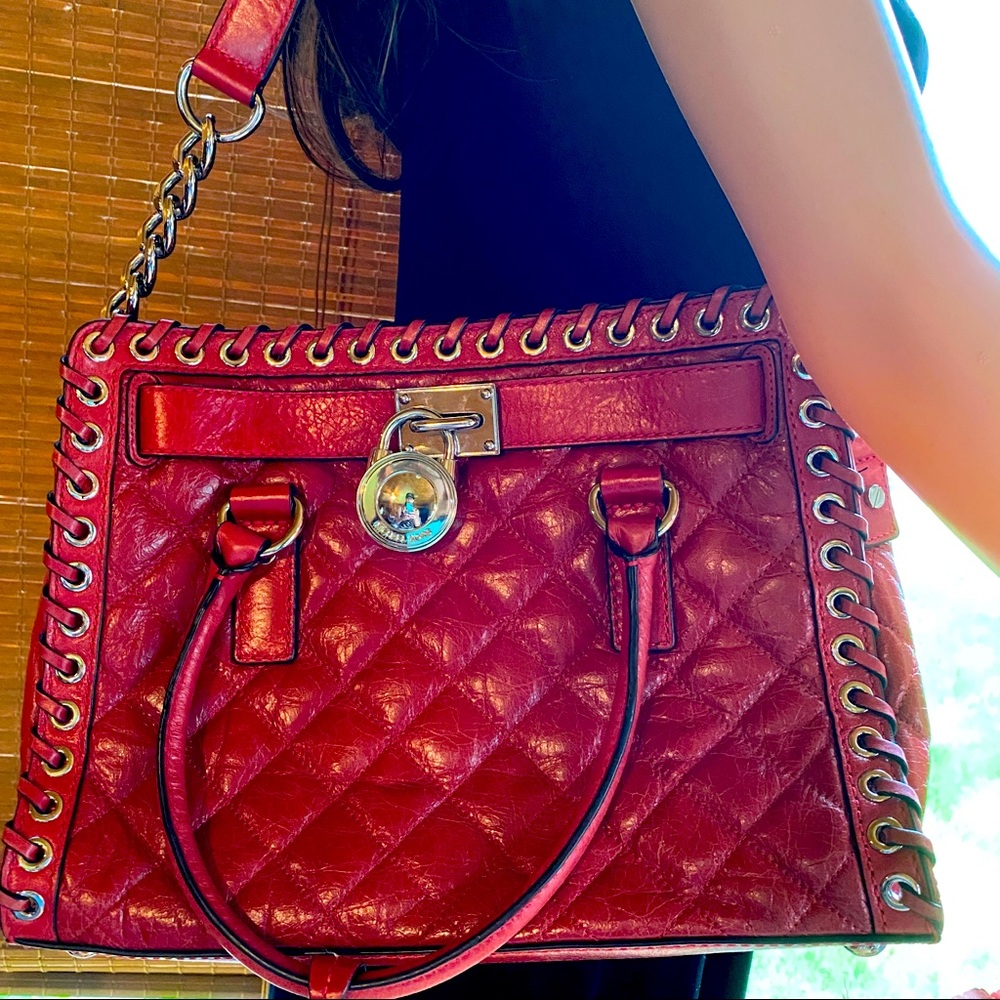 Michael Kors Hippie Hamilton Locking tote NWOT